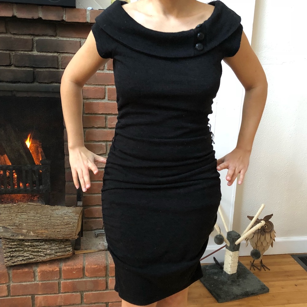 Black sweater dress